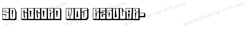 3D Cocoro W05 Regular字体转换